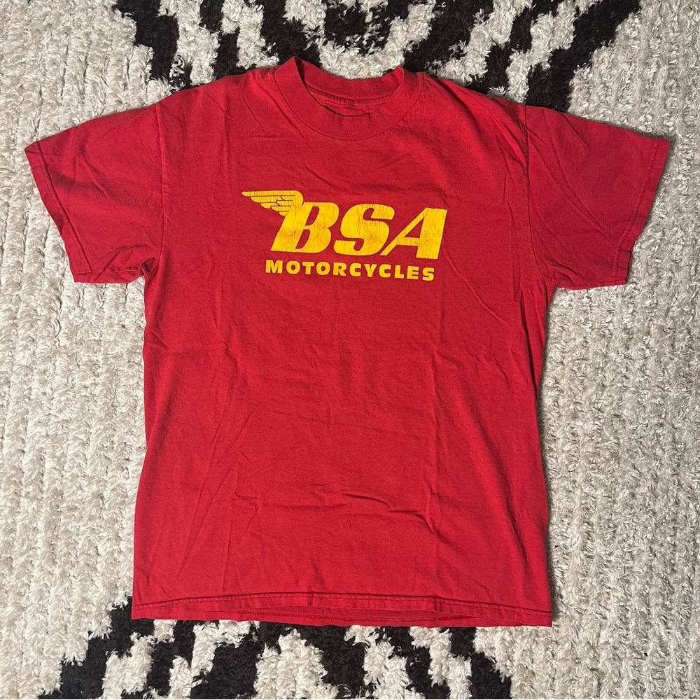 Vintage Motorcycles Red Graphic T-Shirt